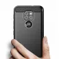 Kryt Carbon na Motorola Moto E7 Plus Elegantní  Černý