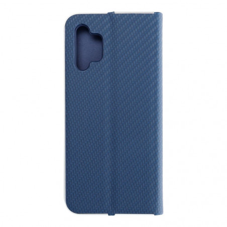 Peněženkové pouzdro LUNA Book Carbon na Samsung Galaxy A32 LTE Uhlíkové vlákno, Elegantní  Modrý