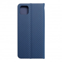 Peněženkové pouzdro LUNA Book Carbon na Samsung Galaxy A22 5G Uhlíkové vlákno, Elegantní  Modrý