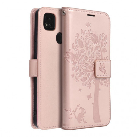 Peněženkové pouzdro MEZZO Book na XIAOMI Redmi 9A Mandala  Růžovo-zlatý