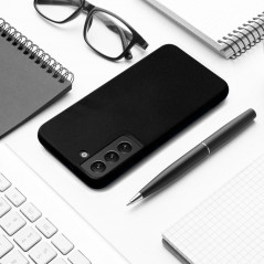 Kryt Silicone na Samsung Galaxy S21 5G Elegantní  Černý