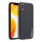 Kryt LEATHER na Apple iPhone X Černý
