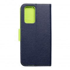 Peněženkové pouzdro Fancy Book na XIAOMI Redmi Note 10 Pro Max Námořnická modrá / Limetkovo zelený