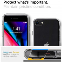 Kryt Spigen Liquid Crystal na Apple iPhone SE 2022 5G Křišťálově čistý  Průhledný