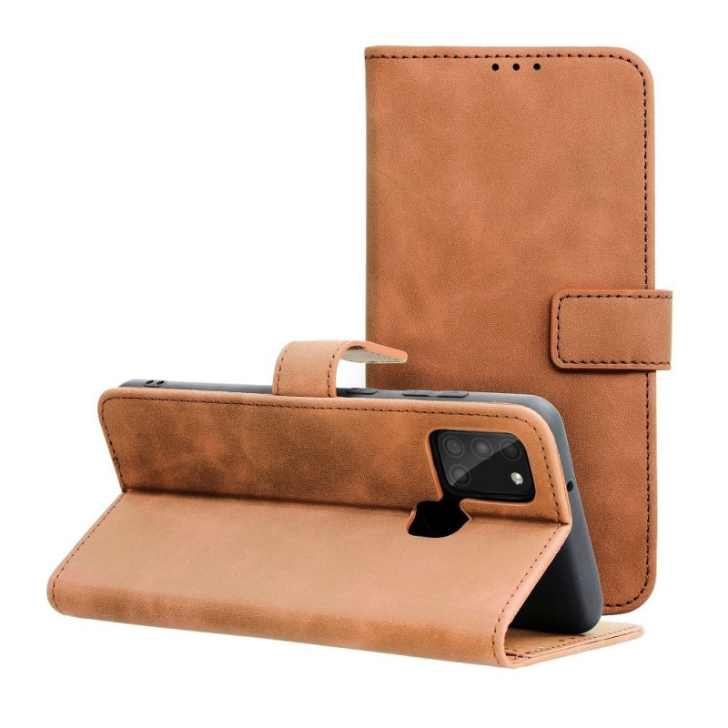Peněženkové pouzdro TENDER Book na Samsung Galaxy A21s Hnědý