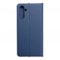 Peněženkové pouzdro LUNA Book Carbon na Samsung Galaxy A04s Uhlíkové vlákno, Elegantní  Modrý