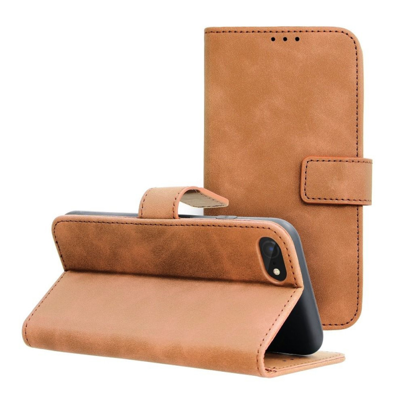 Peněženkové pouzdro TENDER Book na Apple iPhone 8 Hnědý