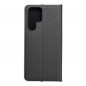 Peněženkové pouzdro LUNA Book Carbon na Samsung Galaxy S22 Ultra Uhlíkové vlákno, Elegantní  Černý
