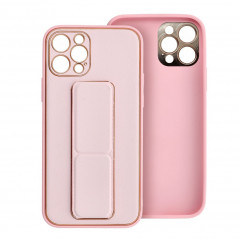 Kryt LEATHER Case Kickstand na Samsung Galaxy S20 FE Růžový