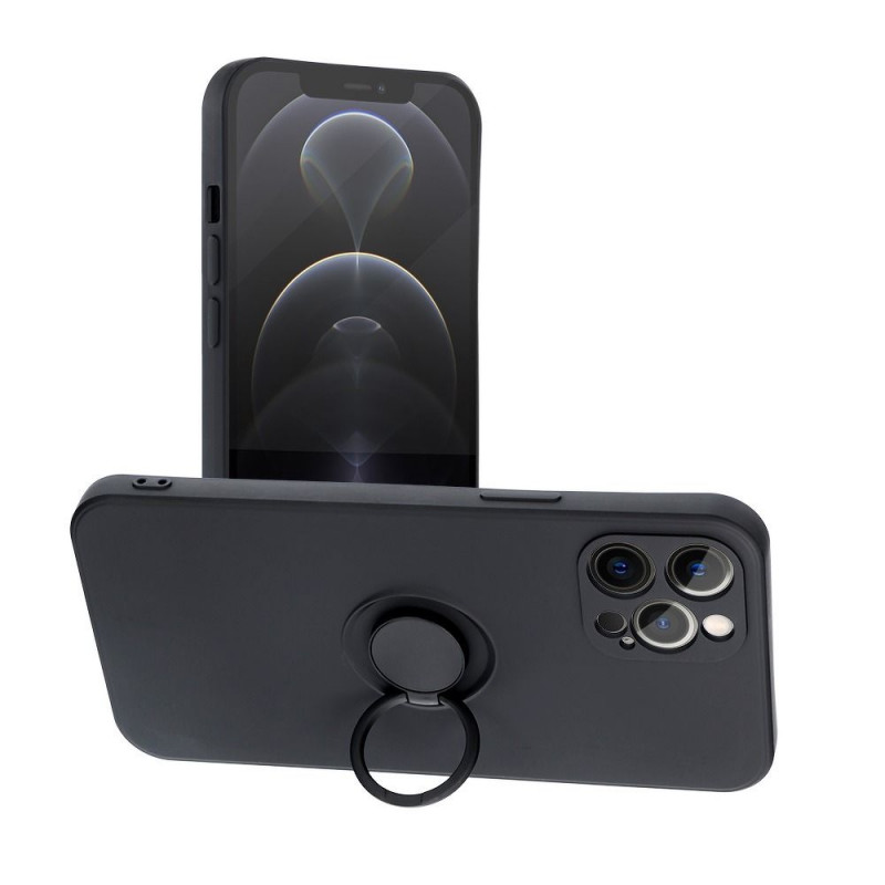 Kryt Silicone ring na Apple iPhone 13 Pro Max Černý