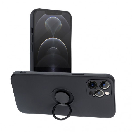 Kryt Silicone ring na Apple iPhone 13 Pro Max Černý