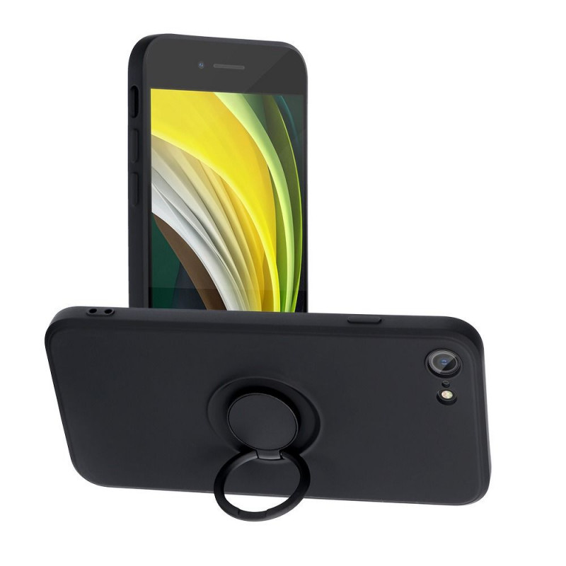 Kryt Silicone ring na Apple iPhone 7 Černý