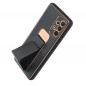 Kryt LEATHER Case Kickstand na Samsung Galaxy A52 LTE Černý