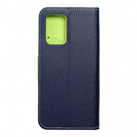 Peněženkové pouzdro Fancy Book na XIAOMI Redmi 10 2022 Námořnická modrá / Limetkovo zelený