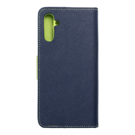 Peněženkové pouzdro Fancy Book na Samsung Galaxy A13 5G Námořnická modrá / Limetkovo zelený