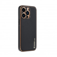 Kryt LEATHER na Apple iPhone 13 Pro Černý