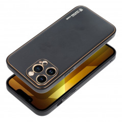 Kryt LEATHER na Apple iPhone 13 Pro Max Černý