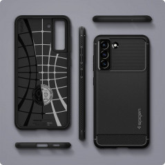 Kryt Spigen Armor na Samsung Galaxy S21 FE 5G Uhlíkové vlákno, Elegantní  Černý
