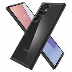 Kryt Spigen Ultra Hybrid na Samsung Galaxy S22 Ultra Křišťálově čistý  Matná černá