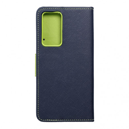 Peněženkové pouzdro Fancy Book na XIAOMI 12 Pro Námořnická modrá / Limetkovo zelený