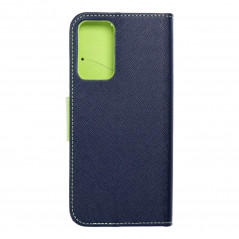 Peněženkové pouzdro Fancy Book na XIAOMI Poco M4 Pro 5G Námořnická modrá / Limetkovo zelený