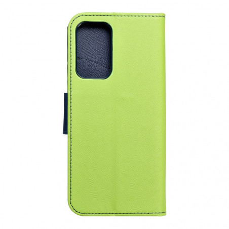 Peněženkové pouzdro Fancy Book na Samsung Galaxy A33 Limetkovo zelený / Námořnická modrá