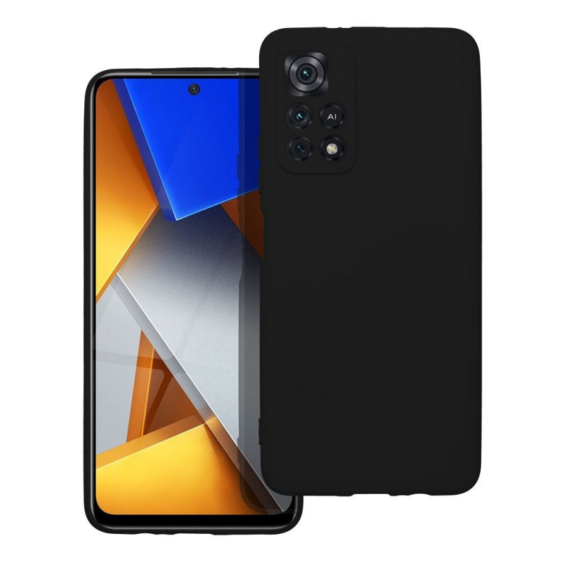 Kryt Silicone na XIAOMI Poco M4 Pro 5G Elegantní  Černý