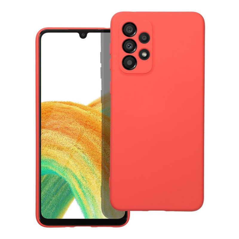 Kryt Silicone na Samsung Galaxy A33 Elegantní  Broskvový