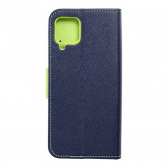 Peněženkové pouzdro Fancy Book na Samsung Galaxy M22 Námořnická modrá / Limetkovo zelený