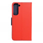 Peněženkové pouzdro Fancy Book na Samsung Galaxy S22 Plus Červený / Námořnická modrá