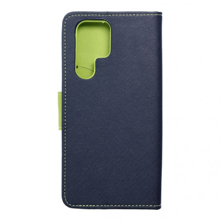 Peněženkové pouzdro Fancy Book na Samsung Galaxy S22 Ultra Námořnická modrá / Limetkovo zelený