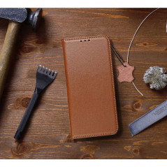Peněženkové pouzdro Leather case SMART PRO na XIAOMI 11T PRO Elegantní  Hnědý