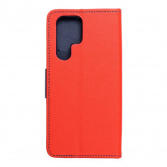 Peněženkové pouzdro Fancy Book na Samsung Galaxy S22 Ultra Červený / Námořnická modrá