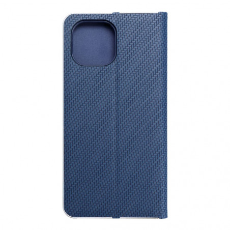 Peněženkové pouzdro LUNA Book Carbon na XIAOMI Mi 11 Lite 5G NE Uhlíkové vlákno, Elegantní  Modrý