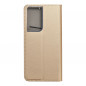 Peněženkové pouzdro Smart Case Book na Samsung Galaxy S21 Ultra 5G Zlatý