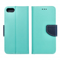 Peněženkové pouzdro Fancy Book na Apple iPhone 8 Mátová / Námořnická modrá
