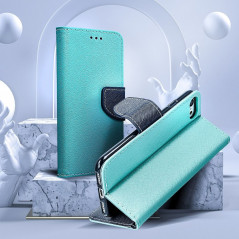 Peněženkové pouzdro Fancy Book na Apple iPhone 8 Mátová / Námořnická modrá