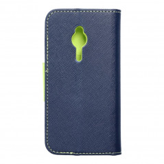 Peněženkové pouzdro Fancy Book na Nokia 230 Námořnická modrá / Limetkovo zelený