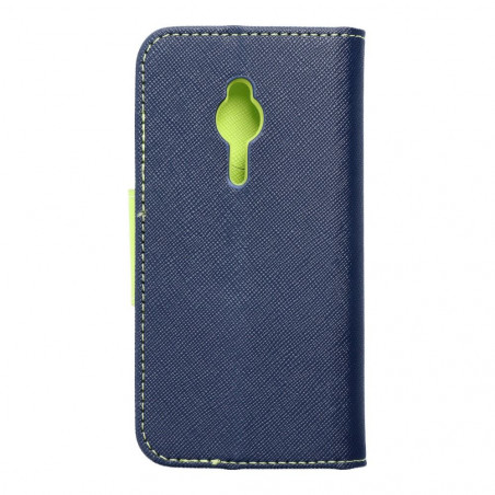 Peněženkové pouzdro Fancy Book na Nokia 230 Námořnická modrá / Limetkovo zelený