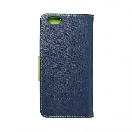 Peněženkové pouzdro Fancy Book na Apple iPhone 6 6S Námořnická modrá / Limetkovo zelený