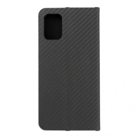 Peněženkové pouzdro LUNA Book Carbon na Samsung Galaxy A71 LTE Uhlíkové vlákno, Elegantní  Černý