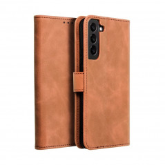Peněženkové pouzdro TENDER Book na Samsung Galaxy S22 Plus Hnědý