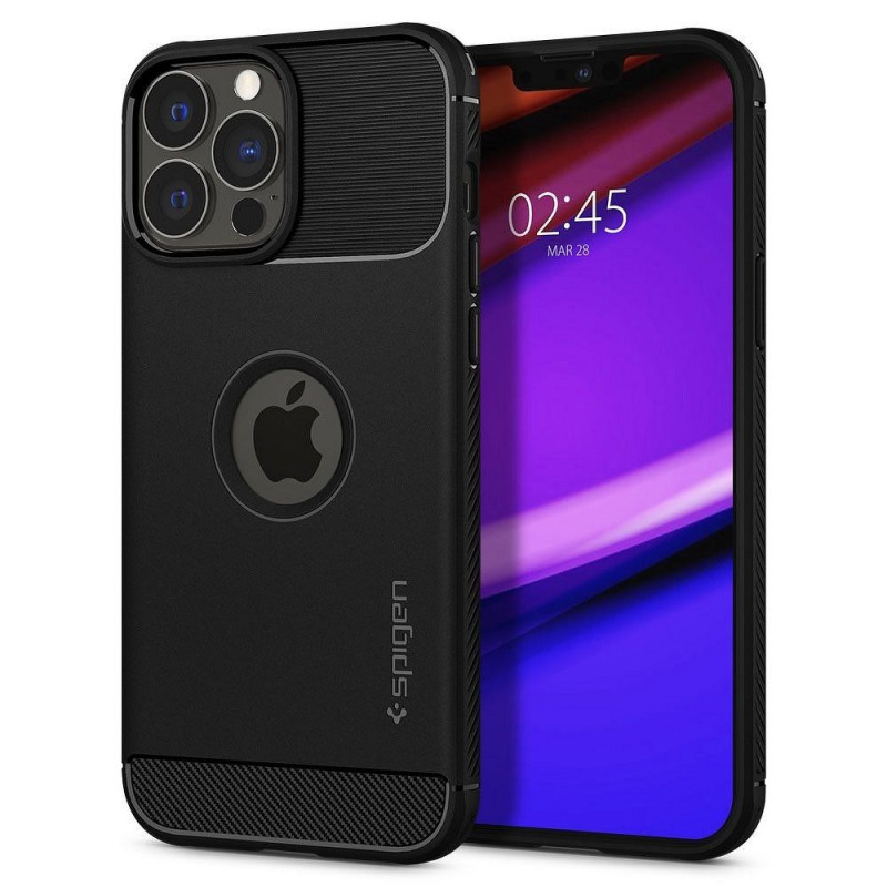 Kryt Spigen Armor na Apple iPhone 13 Pro Max Uhlíkové vlákno, Elegantní  Černý