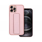 Kryt LEATHER Case Kickstand na Apple iPhone 11 Pro Růžový