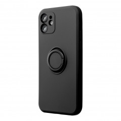Kryt Silicone ring na Apple iPhone 12 Pro Max Černý