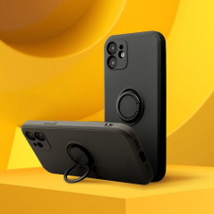 Kryt Silicone ring na Apple iPhone 12 Pro Max Černý