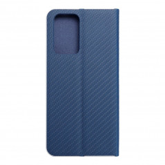 Peněženkové pouzdro LUNA Book Carbon na XIAOMI Redmi Note 10 Pro Max Uhlíkové vlákno, Elegantní  Modrý