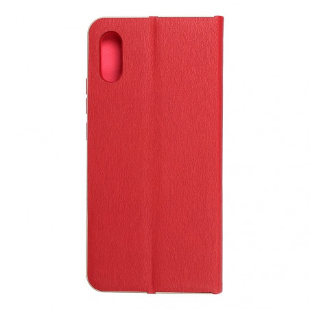 Peněženkové pouzdro LUNA Book Gold na XIAOMI Redmi 9I Elegantní  Červený