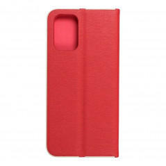 Peněženkové pouzdro LUNA Book Gold na XIAOMI Redmi Note 10 Elegantní  Červený