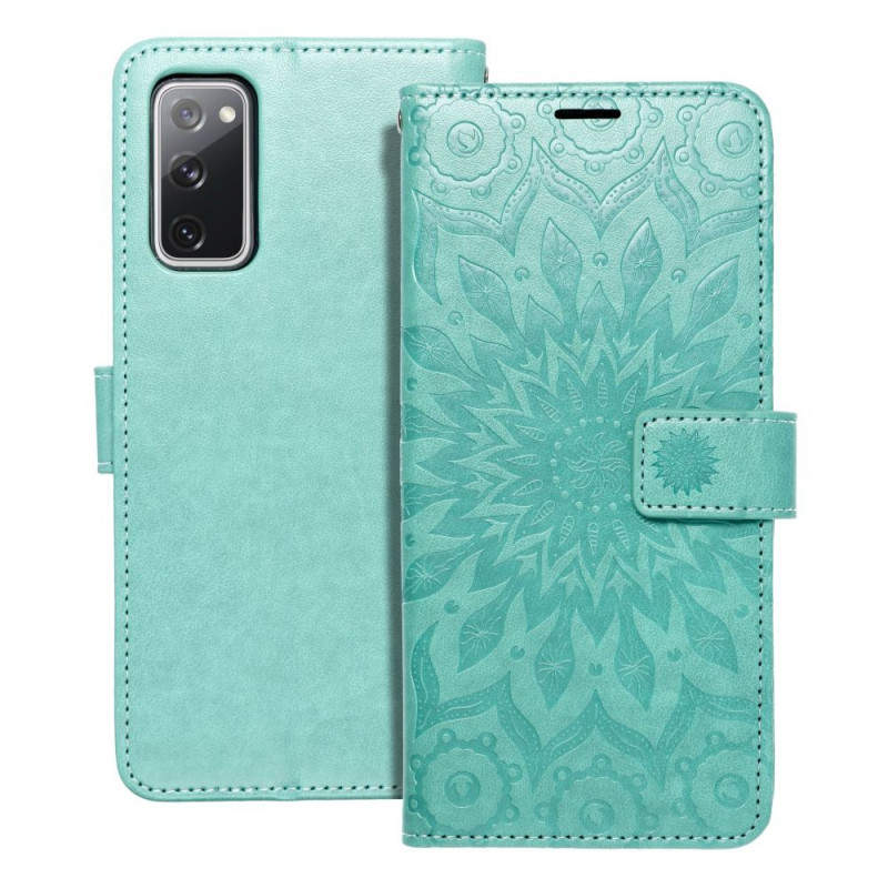 Peněženkové pouzdro MEZZO Book na Samsung Galaxy S20 FE 5G Mandala  Zelený